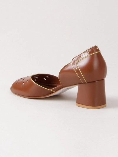 Sarah Chofakian Pierre Leather Sandals In Brown
