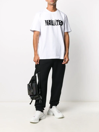 Msgm Haunted Crew-neck T-shirt In White