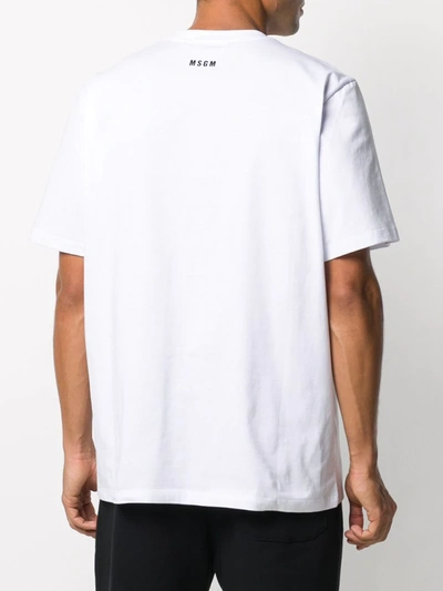 Shop Msgm Haunted Crew-neck T-shirt In White