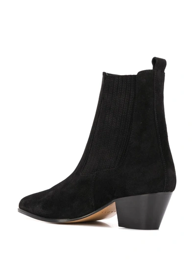 Sandro Leather Ankle Boots With Elastic In Black