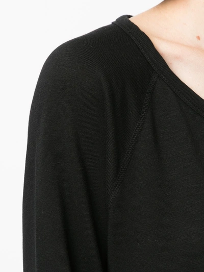 Shop James Perse Longsleeved T-shirt In Black