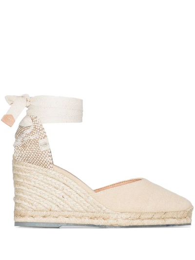 Shop Castaã±er Carina 80mm Espadrilles In Neutrals