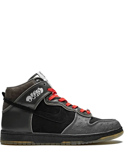 Shop Nike Sb Dunk High Premium "mf Doom" Sneakers In Black