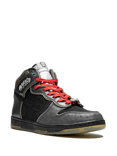 Shop Nike Sb Dunk High Premium "mf Doom" Sneakers In Black