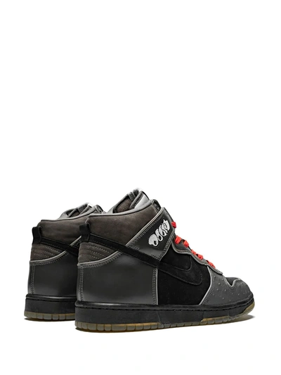 Shop Nike Sb Dunk High Premium "mf Doom" Sneakers In Black