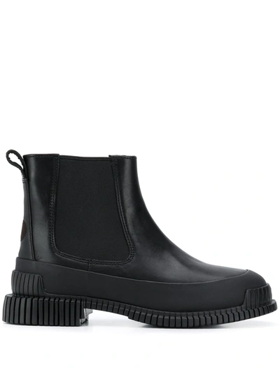 Shop Camper Ribbed-sole Ankle Boots In Black