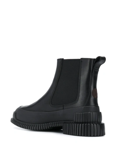 Camper Ribbed-sole Ankle Boots In Black