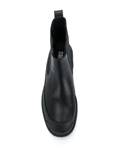 Camper Ribbed-sole Ankle Boots In Black