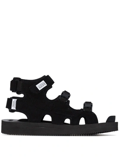 Shop Suicoke Boak Strappy Sandals In Black