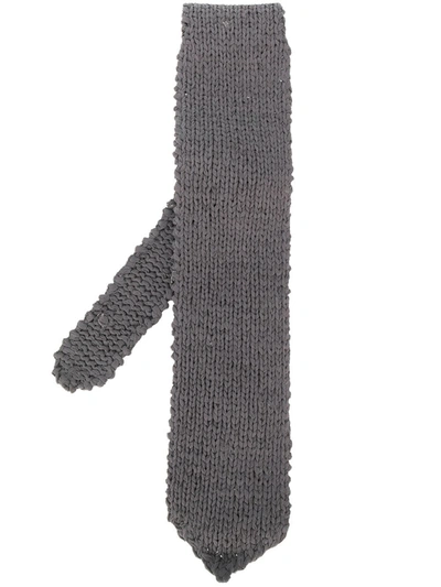 Pre-owned Gianfranco Ferre 1990s Knitted Tie In Grey