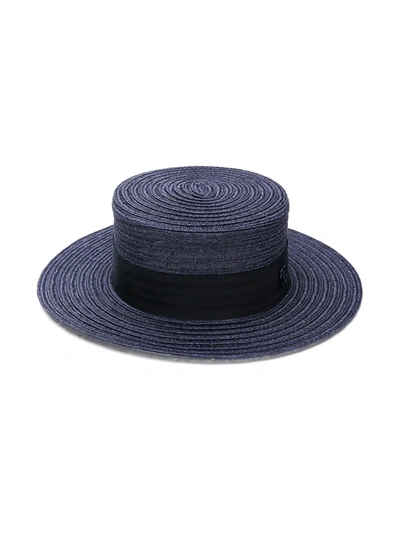 Shop Maison Michel Kiki Hat In Blue