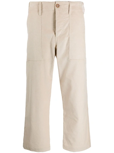 Shop Jejia Cropped Straight Leg Trousers In Neutrals