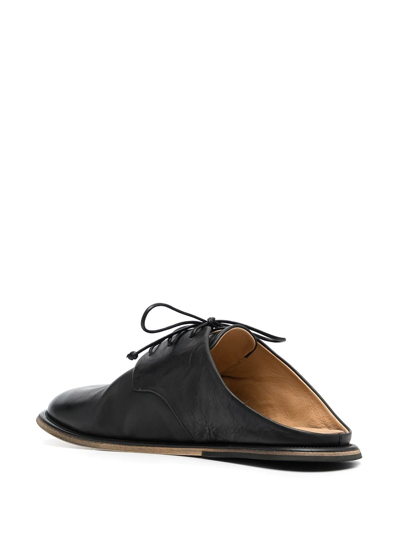 Shop Marsèll Lace-up Leather Mules In Black
