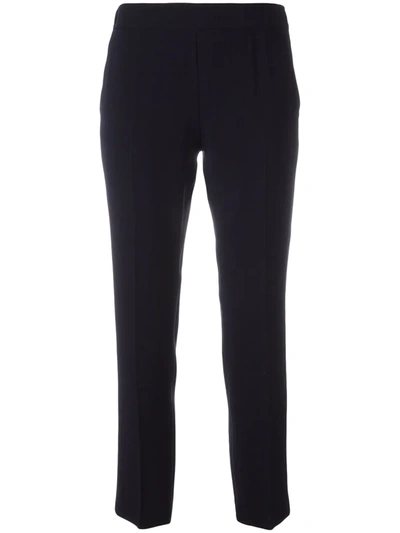 Shop Alberto Biani Cropped Trousers In Blue