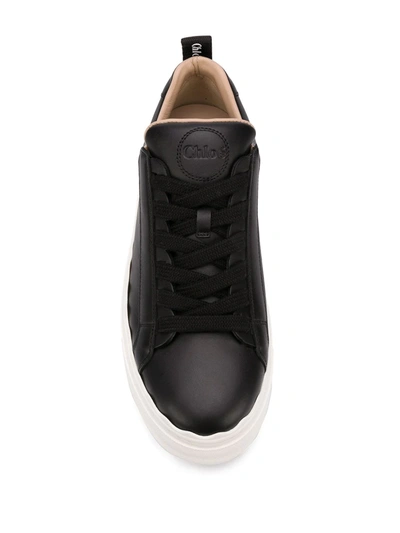 Shop Chloé Lauren Low-top Sneakers In Black