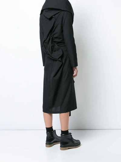 Yohji Yamamoto Gathered Dress In Black