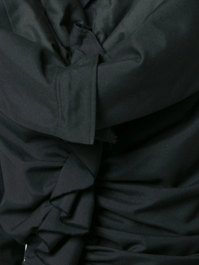 Yohji Yamamoto Gathered Dress In Black
