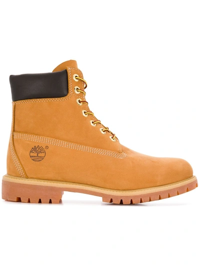 Timberland 6' Premium Boots, Size 4 In Brown
