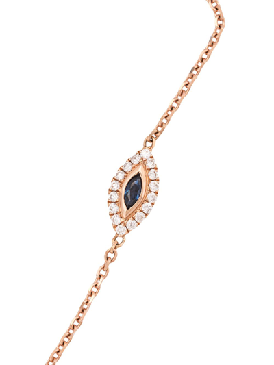 Shop Anita Ko 18kt Rose Gold Evil Eye Sapphire And Diamond Bracelet