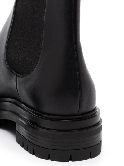 Gianvito Rossi Chester Leather Chelsea Boots In Black