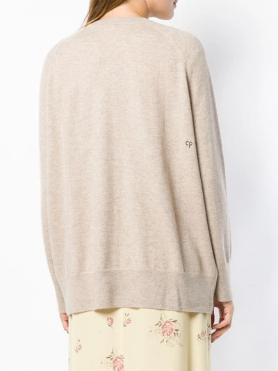 Shop Chinti & Parker Slouchy Cashmere Sweater In Neutrals