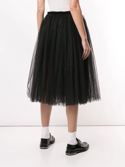 Shop Comme Des Garçons Comme Des Garçons High-waisted Pleated Tulle Skirt In Black