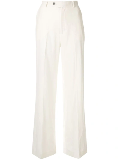 Shop Giambattista Valli Wide Leg Trousers In White