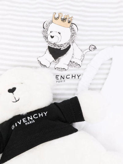 Shop Givenchy Teddy And Bibs Gift Set In White