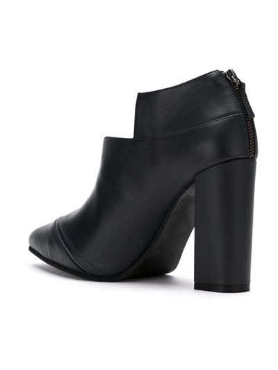 Studio Chofakian Panelled Leather Boots In Blue