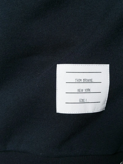 Thom Browne Tricolor Intarsia Design Cotton Sweatshirt In Black