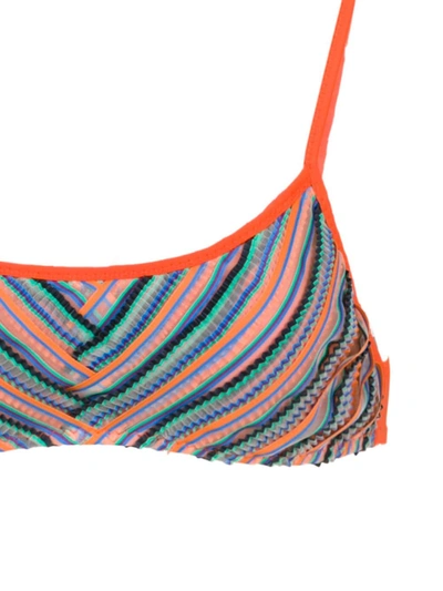 Amir Slama Printed Bikini Top In Yellow