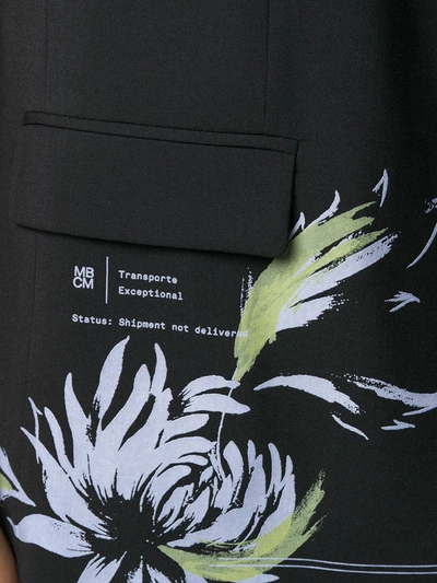 Shop Marcelo Burlon County Of Milan Flower Shipping Sleeveless Blazer In Black