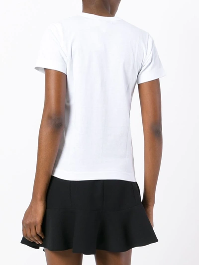 Comme Des Garçons Play Logo-patch Printed T-shirt In White