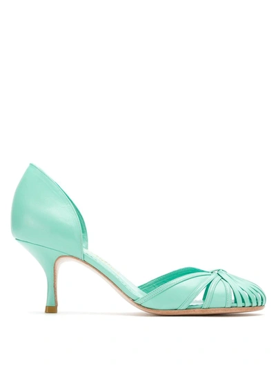 Shop Sarah Chofakian Leather Pumps In Green