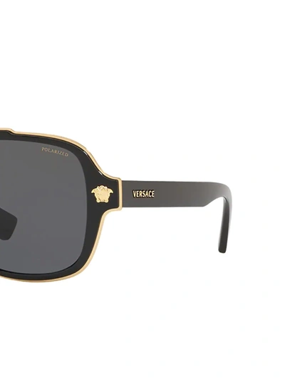 Versace Aviator-frame Sunglasses In Black