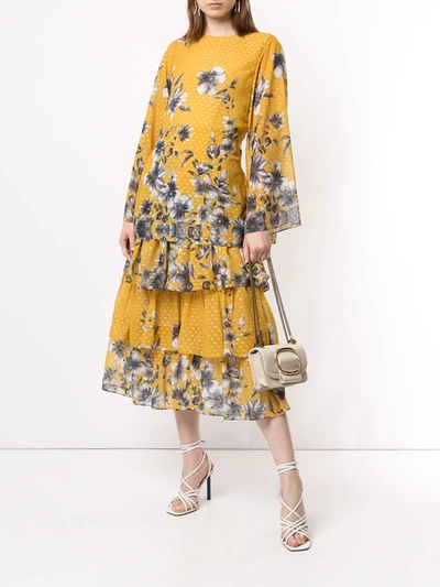 Shop Bambah Floral Bridget Tunic Top In Yellow