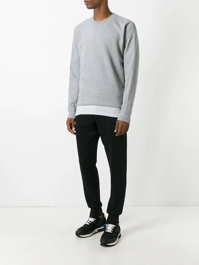 Sunspel Brushed Loopback Cotton-jersey Sweatshirt In Grey