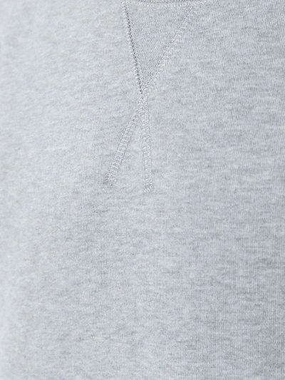 Shop Sunspel Plain Crew Neck Sweatshirt In Grey