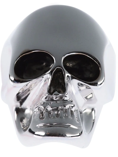 Shop Gavello Gold Skull Ring In Metallic