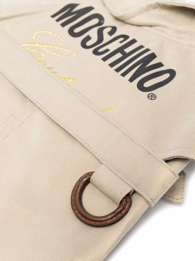 Shop Moschino Logo-print Pet Vest Harness In Neutrals