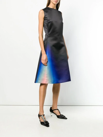 Shop Lanvin Hued Flared Dress In Black