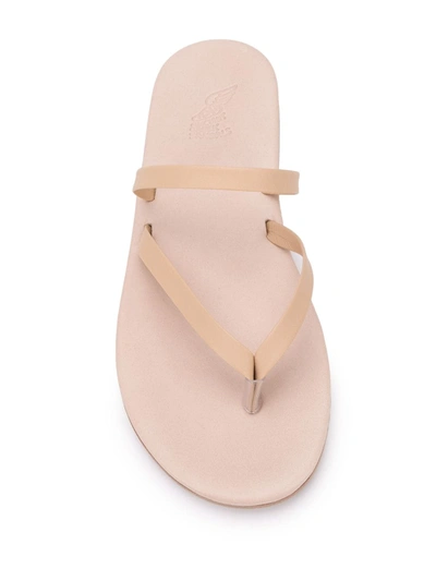 Shop Ancient Greek Sandals Leather Thong Flip Flops In Neutrals