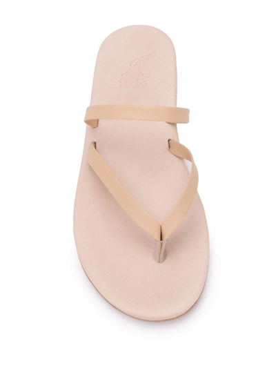 Ancient Greek Sandals Flip Flop Leather Thong Sandals In Neutrals
