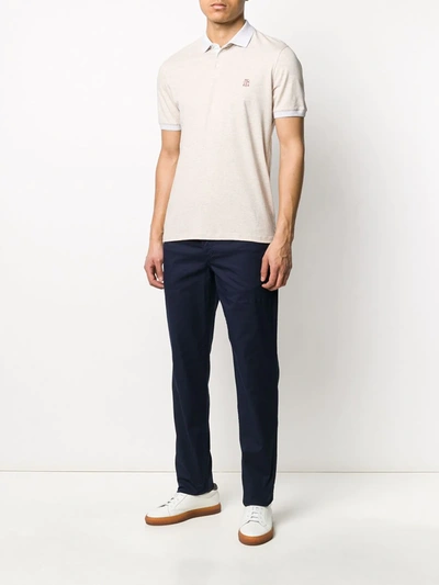 Shop Brunello Cucinelli Straight Leg Chinos In Blue