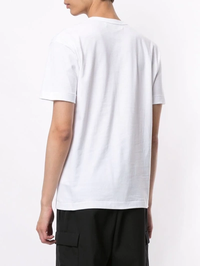 Shop Comme Des Garçons Play Embroidered Logo T-shirt In White