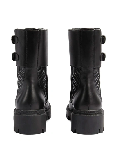 Shop Gucci Interlocking G Combat Boots In Black