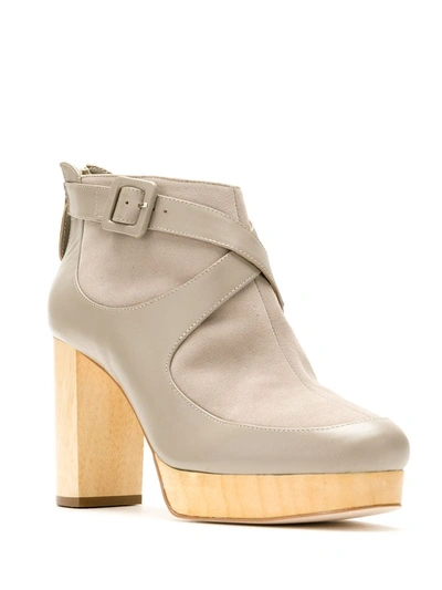 Studio Chofakian Studio 77 Boots In Grey