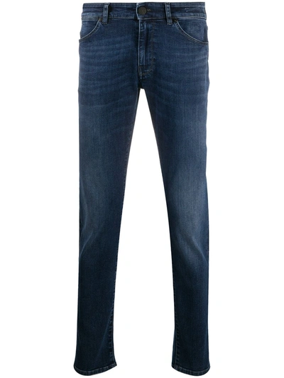 Shop Pt01 Slim-fit Mid-rise Jeans In Blue