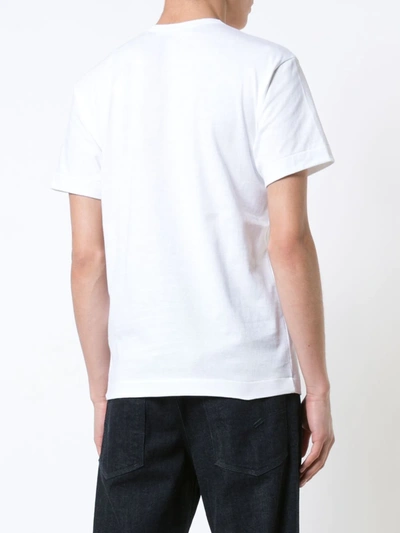 Comme Des Garçons Play Heart Graphic Crewneck Short Sleeve T-shirt In White
