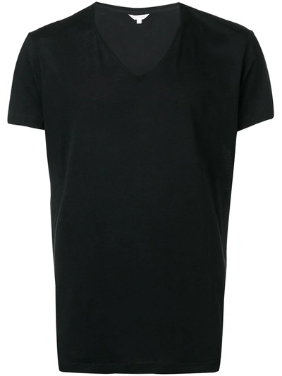 Shop Orlebar Brown Short-sleeve Fitted T-shirt In Black